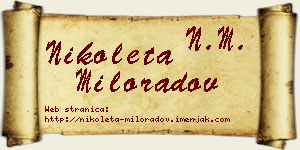 Nikoleta Miloradov vizit kartica